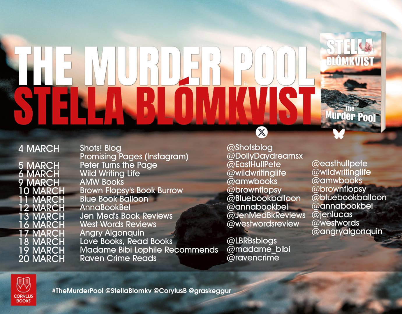 Blog poster for Stella Blómqvist's "The Murder Pool"